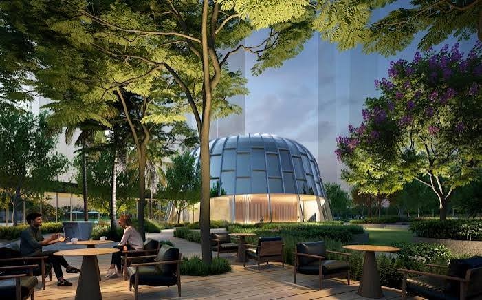 Landscaped courtyard — Indiabulls Sector 104, Gurugram
